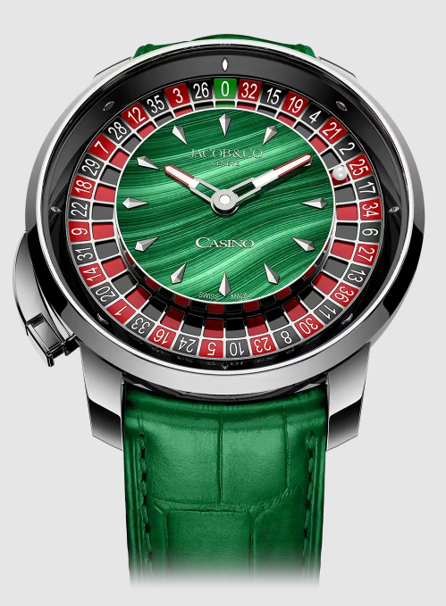 Jacob & Co casino tourbillon WHITE GOLD, MALACHITE DIAL replica watch CA100.30.AA.AC.A